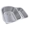 Nantucket Sinks 31.5 Inch 70/30 Double bowl Undermount Stainless Steel Kitchen Sink, 16 Gauge NS3121-16 - alternate 3